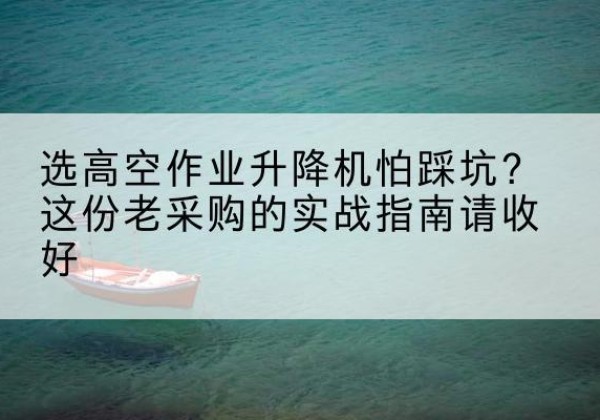 宁城高空作业升降机厂家推荐-选高空作业升降机怕踩坑？这份老采购的实战指南请收好