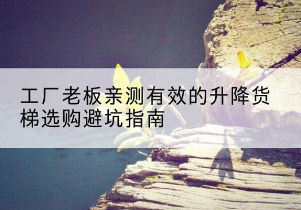 宁城升降货梯怎么选-工厂老板亲测有效的升降货梯选购避坑指南